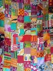 Indian Handmade Quilt Vintage Patchwork Kantha Bedspread Throw Cotton Blanket