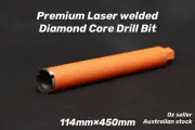 Premium Laser welded Diamond Core Drill Bit 114mm x 450mm 1-1/4" NUC