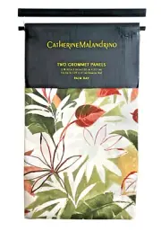 Catherine Malandrino Palm Bay Grommet Panel Set (2) 40" x 84" Multicolor Coral