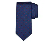 [Ferragamo] Ferragamo Gancini-print Jacquard Tie ONE SIZE BLUE