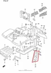 NEW OEM SUZUKI QUADRUNNER LT-4WDXW INNER REAR LEFT MUD FLAP GUARD