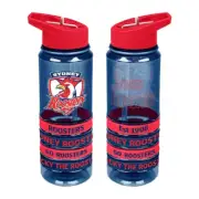 Sydney Roosters Official NRL Tritan Sports Drink Bottle & 4 Wristbands 650ml