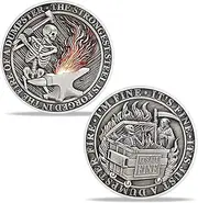 Dumpster Fire Skull Coin – Desk Decor for Employee Appreciation, Funny Office Gifts, Going Away Inspirational Gifts for Coworkers, Friends and Family