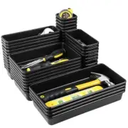 Upgraded 60PCS Tool Box Organizer Tray Divider,5 Sizes Desk Drawer Organizers
