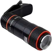 12X Long Focus Optical Zoom Adjustable Mobile Phone Lens External HD Camera Lens Mini Clamp uxiliary Lens for Smart Phone Tablet