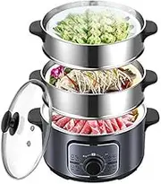 MZ-ZG26 Easy401 Food Steamer Multi-functional 10 Liter Stainless Steel 3-tier Adjustable Timer Food Steamer