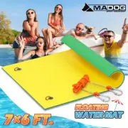 7 ft Yellow 3-Layer Floating Water Pad Recreation Lounge Bed Float XPE Foam Mat