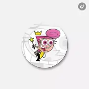 Fairly OddParents Cartoon Wanda | 4'' X 4'' Round Decorative Magnet