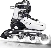 Kuxuan Skates Inline Skates for Children, Adjustable Fun Illuminating Skates for Girls, Boys, Women, Outdoor and Indoor Beginners