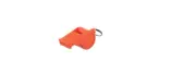 Perko 0349DP Ball Type Whistle, Orange Plastic -Packaged