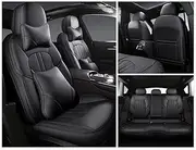 Car Seat Covers for BMW E46 1998 1999 2000 2001 2002 2003 Auto Seat Protector Luxury Full Set Car Seat Covers Car Seat Cover Sets(J 7 PCS)