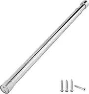 Wardrobe Rail, Extendable Clothing Hanging Rail, 56cm-100cm Stainless Steel Clothes Rod with End Sockets Screws, Adjustable Closet Rail Pole Heavy Duty Telescopic Closet Rod for Closet Cupboard