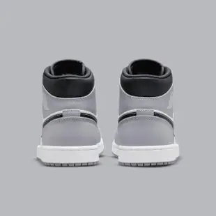 【NIKE 耐吉】Air Jordan 1 Mid Light Smoke Grey 煙灰黑 男鞋 554724-078(Air Jordan 1)