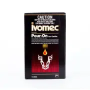 BI Ivomec Pour-On for Cattle 5 Litre Gastrointestinal Roundworms Livestock Agri
