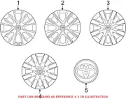 Genuine OEM 15" Type A Wheel Cover Hubcap For Toyota Corolla 2014-2019 (for: Toyota)