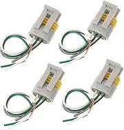 Happyyami 4pcs Ignition Coil Connector Plug for Automotive Marine Applications High-temperature Resistant Copper Wire for Electrical Connections