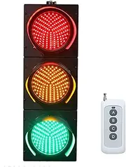 OutdoorLED Traffic Lamp Light, Red Yellow Green Traffic Signal Light,Waterproof IP65 for Intersections, Factories, Schools, toll Booths(300mm/12in)