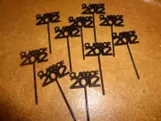 Class of 2012 Black Graduation Picks Decorative Scrap Booking Plastic