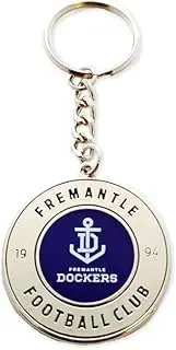 Fremantle Dockers AFL Team Round Logo Metal Keyring