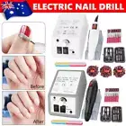 Nail Drill Machine Electric Clippers Kits Nail Art Tool w/ Drill Bits Manicure