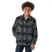 Member's Mark Boys Sherpa Lined Shacket Size M 8 Multi Plaid