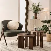 Set of 2 Walnut Side Tables