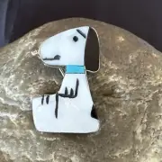 Snoopy Dog Zuni Sterling Silver Disney Pin Pendant Peanuts 17951
