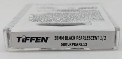 New Tiffen 58mm Black Pearlescent 1/2 Filter MFR #58BLKPEARL12