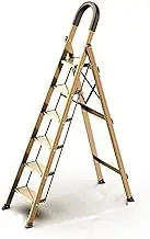 6/5/4 Steps Ladder Stool with Handle， Heavy Duty Steel Sturdy Wide Pedal Step Stools Ladder Folding Lightweight, Anti-Slip Portable Collapsible Ladder Kitchen Small Step Stool(6 Step)