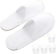 MERRYHAPY 5 pairs Disposable Spa Slippers for Men and Women Non Slip Fleece Guest Slippers for Home Hotels and Beauty Salons Comfortable and Convenient Footwear