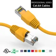 50Ft CAT6A Shielded (SSTP) Ethernet Network Booted Cable Yellow