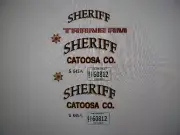 Catoosa Georgia Sheriff Old School Firebird Patrol Car Decals 1:18