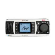 GME Bluetooth AM / FM Marine Stereo with Front-facing Speaker - White