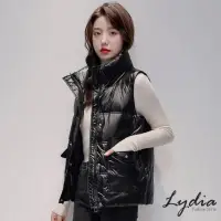 在飛比找momo購物網優惠-【Lydia】現貨 羽絨棉背心 背心外套 韓版休閒立領保暖背