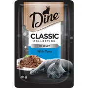 Dine Classic Collection Tuna In Jelly Wet Cat Food Pouch 85g 15x85g