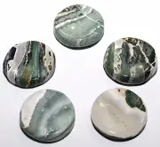 40mm Green White Agate Stand Polished Natural Crystal Mineral Stone - India