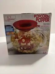 NEW LAROMA MICRO-POP Microwave Popcorn Popper Maker 3 Qt Silicon Lid