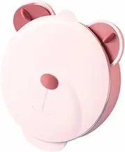 ifundom Divided Baby Bowls with Lid and Suction Base Stainless Steel Meal Plate Cartoon Bear Shaped Bowl for Kids Toddlers