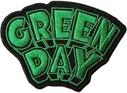 Green Day Dookie Woven Logo Iron On Patch (One Size) (Black/Green), Black/Green, One Size