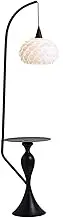 Indoor Floor Lamps Floor Lamp with Table, Wooden End Side Table Floor Lamp, Modern Shelves Side Table for Bedroom, Living Room, Office Standing Lamp