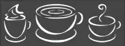 1- 4x11 inch Stencil, (NA-37) Coffee Cups (6mil)