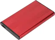 2TB Capacity HDD Enclosure, Aluminum Alloy SSD Enclosure 480Mbps Transfer Rate USB2.0 Interface for Windows Vista with Hot Swappable Support (Red)