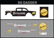 HotWheels(1/64),55 Gasser "Bundaberg Rum 01" Waterslide,PrintedWhiteFirst,Decals