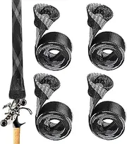 Casting Rod Sleeve - Fishing Rod Sock,4 Pack Elastic Heavy-Duty Protector Gloves Tools for Garage Wall Ceiling Truck Car Roof Bed Deck Travel