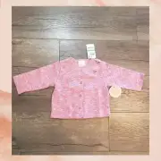 First Impressions Infant Red Space-dye Button Front Cardigan Size 3-6 Months