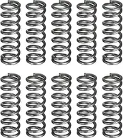 uxcell 20Pcs Compression Spring, 7mm OD, 1mm Wire Size, 20mm Free Length, Spring Steel Construction Extended Mechanical Compression Springs for Shop and Home Repairs, Silver Tone