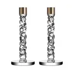 Orrefors Carat Large Clear Candlesticks, Set of 2