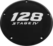 Custom Engraving 128 Stage IV Derby Cover Black Harley Davidson Softail