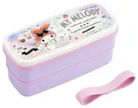 在飛比找樂天市場購物網優惠-大賀屋 日本製 美樂蒂 便當盒 雙層 保鮮盒 午餐盒 餐盒 