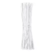 300pcs Plastic Twist Ties, 6in Cable Ties, 0.08in Wide Coated Ties White